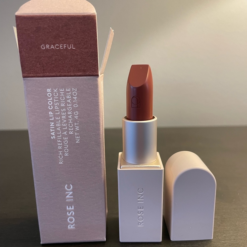 Rose Inc Satin Lip Color Lipstick Graceful 4 g .14 oz Full Size NIB